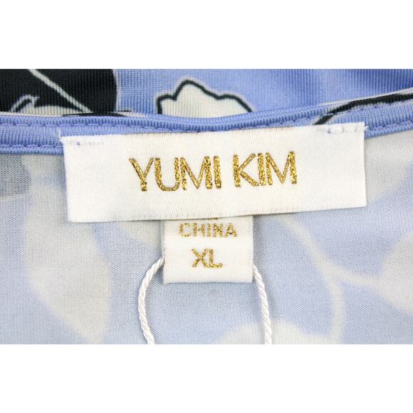 NEW Yumi Kim Maternity XL Hold Tight Dress Wonderful Life Blue Floral Stretchy - Picture 8 of 14